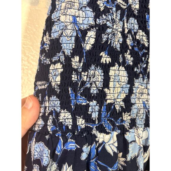 Vineyard Vines Women's Plus Size XXL Blue Floral Ellen Flutter Sleeve Maxi Dress - Picture 4 of 9